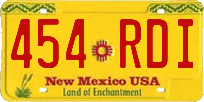 NM license plate 454RDI