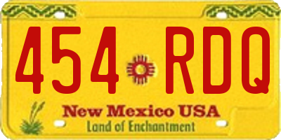NM license plate 454RDQ