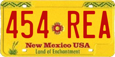 NM license plate 454REA