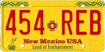 NM license plate 454REB