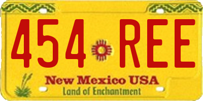 NM license plate 454REE