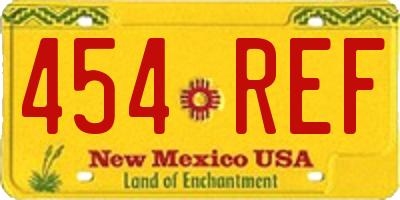 NM license plate 454REF