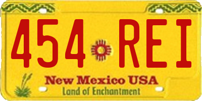 NM license plate 454REI