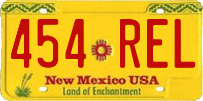 NM license plate 454REL