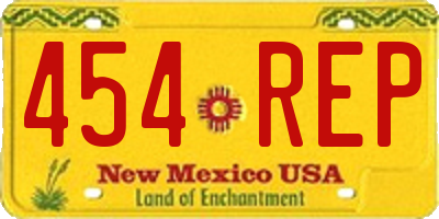 NM license plate 454REP