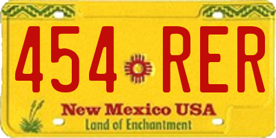 NM license plate 454RER