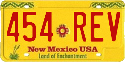 NM license plate 454REV