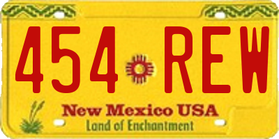 NM license plate 454REW