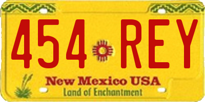 NM license plate 454REY