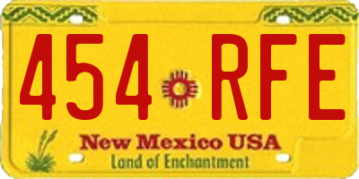 NM license plate 454RFE