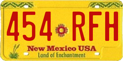 NM license plate 454RFH