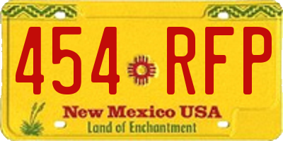 NM license plate 454RFP