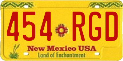 NM license plate 454RGD