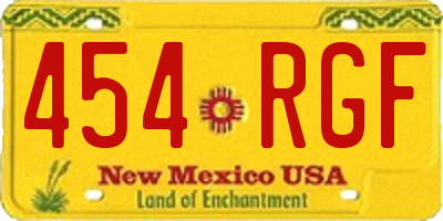 NM license plate 454RGF