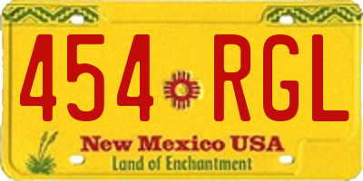 NM license plate 454RGL