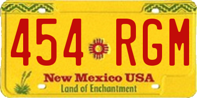 NM license plate 454RGM