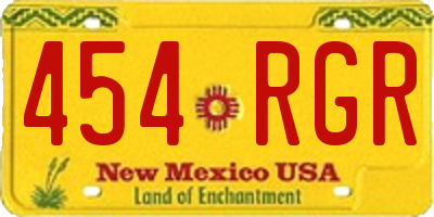 NM license plate 454RGR