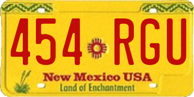 NM license plate 454RGU