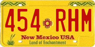 NM license plate 454RHM