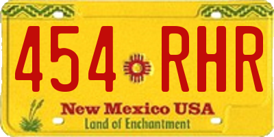 NM license plate 454RHR