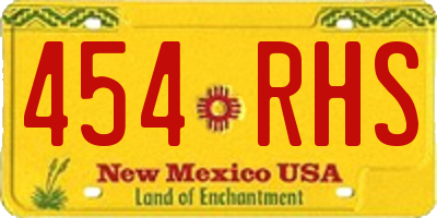 NM license plate 454RHS