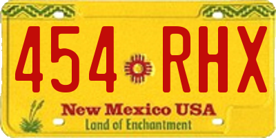 NM license plate 454RHX