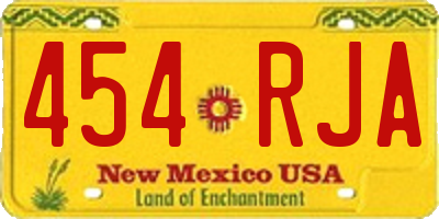 NM license plate 454RJA
