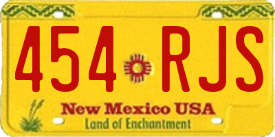 NM license plate 454RJS