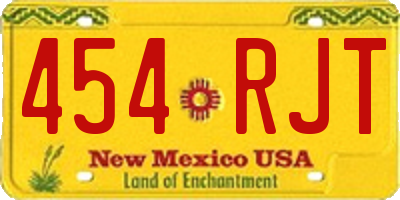 NM license plate 454RJT