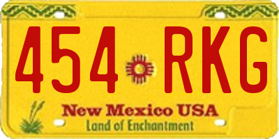 NM license plate 454RKG