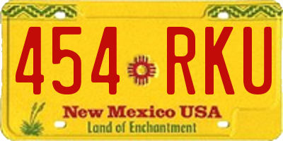 NM license plate 454RKU