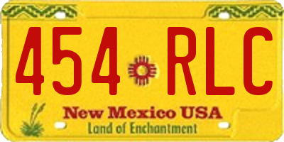 NM license plate 454RLC