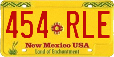 NM license plate 454RLE