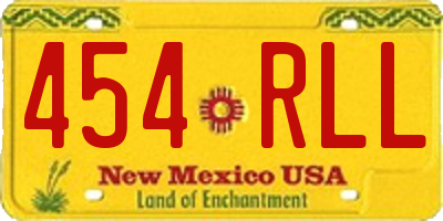 NM license plate 454RLL