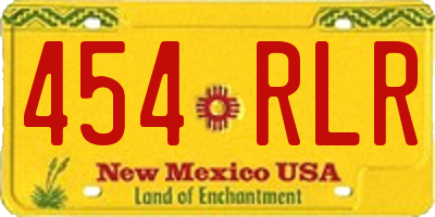 NM license plate 454RLR