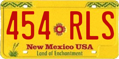 NM license plate 454RLS