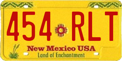 NM license plate 454RLT