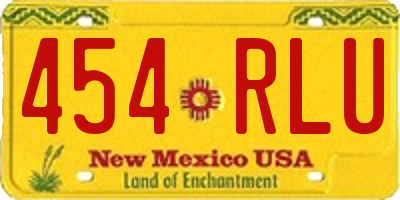 NM license plate 454RLU