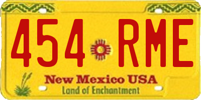 NM license plate 454RME
