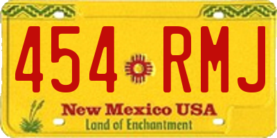 NM license plate 454RMJ