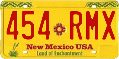 NM license plate 454RMX