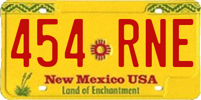 NM license plate 454RNE