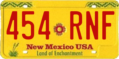 NM license plate 454RNF