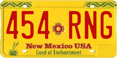 NM license plate 454RNG