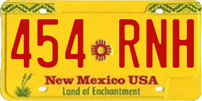 NM license plate 454RNH