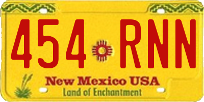 NM license plate 454RNN