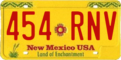 NM license plate 454RNV