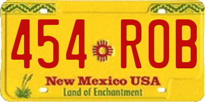 NM license plate 454ROB