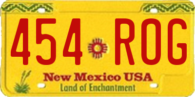 NM license plate 454ROG