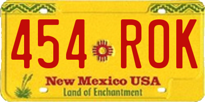 NM license plate 454ROK